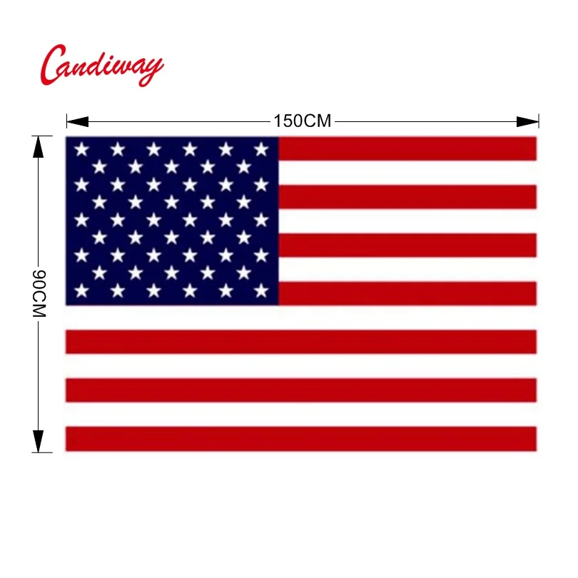 Candiway USA フラグ 米国ポリエステル標準旗 星条旗 アメリカの国旗