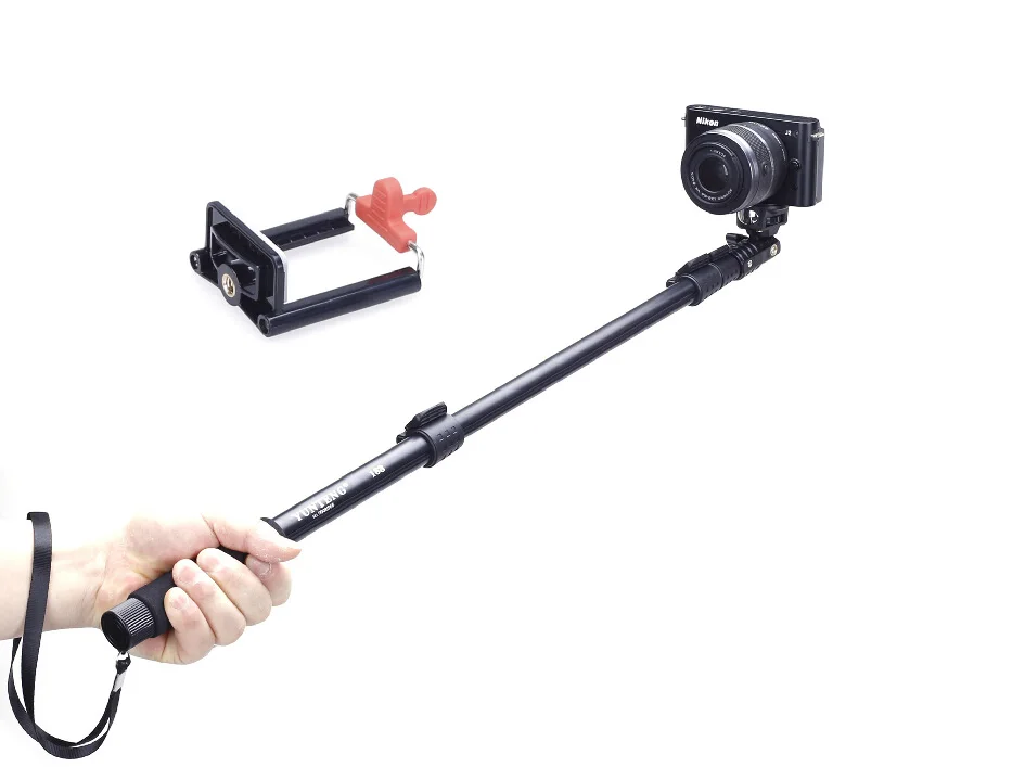 Photography YunTeng C-188 Extendable Handheld Monopod with holder for Cameras & Cell Phones.Phone Clip Holder