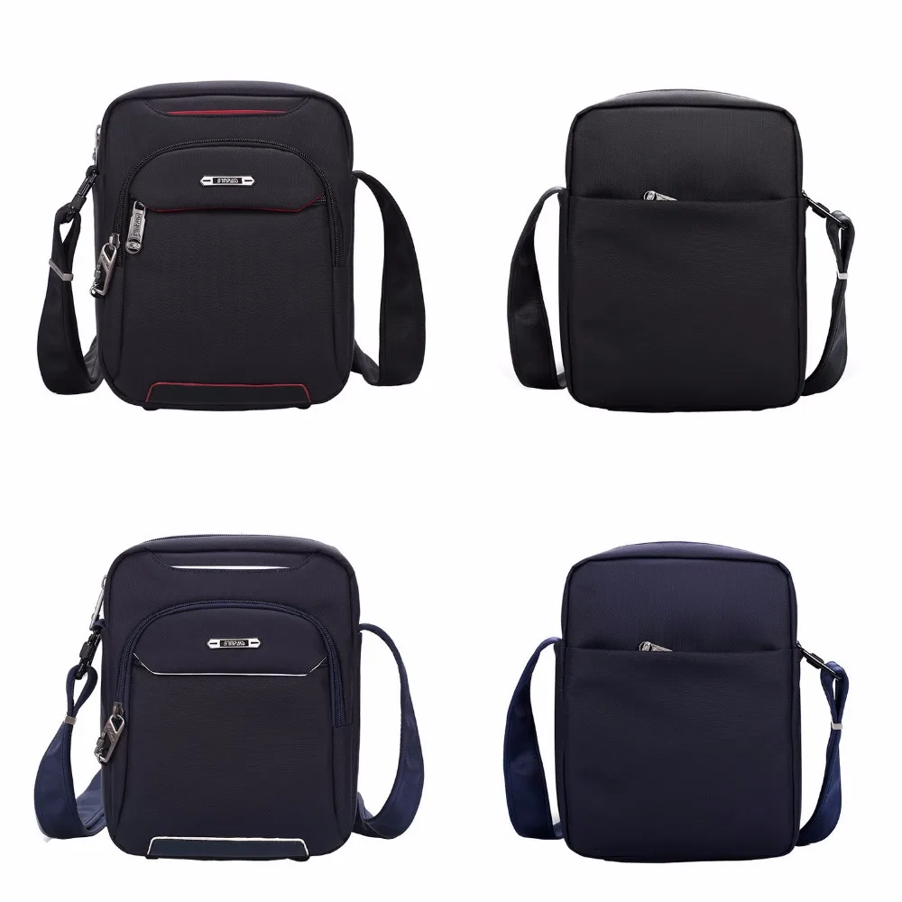 حقيبة ساعي البريد المضادة للسرقة من SINPAID حقيبة كتف كاجوال مصممة بسحاب مضاد للسرقة وإبزيم لون أسود وأزرق وقهوة