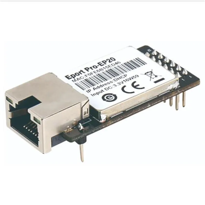 Eport Pro EP20-Pin Linux – Port TTL série vers Ethernet, Module intégré, DHCP 3.3V, TCP IP, Telnet