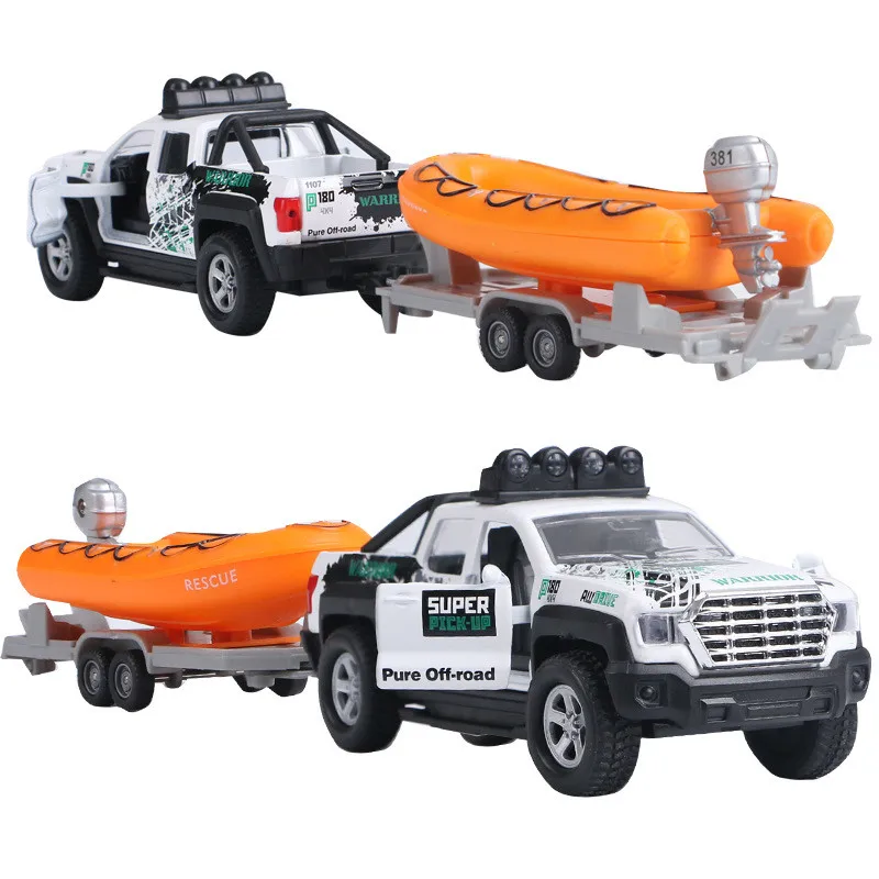 High simulation Pickup truck rv,1:36 scal alloy pull back Trailer, yacht cars,musical&flashing,collection model,free shipping