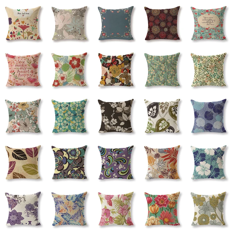 Morocco  Flowers  Cushion  Cover  Nordic  Plant  Pillow  Case Scenery Throw Pillows Scandinavian Decorative Sofa Cushions Covers