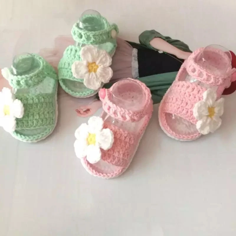 

QYFLYXUE- Handmade crochet Handmade wool crochet knitting baby shoesHandmade wool Crochet knitted baby shoes, sandals garden s