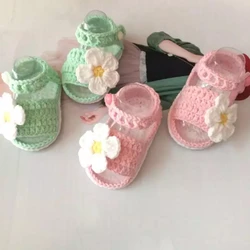 QYFLYXUE-  Handmade crochet  Handmade wool crochet knitting baby shoesHandmade wool Crochet knitted baby shoes, sandals garden s