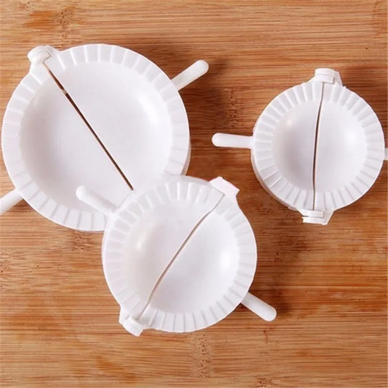 3Pcs 7CM/8CM/10CM Kitchen Dumpling Molds plastic Dough Press Dumpling Pie Ravioli Mould Cooking Pastry Chinese Food Jiaozi Maker