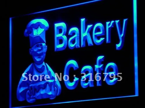 i951 Bakery Cafe Shop Bread Cake NEW LED Neon Light Light Signs On/Off Swtich 20+ Colors 5 Sizes