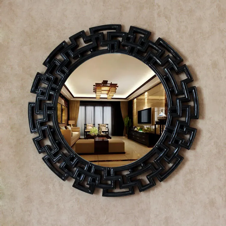 68cmx68cm European Retro Mirror Wall Decoration Mirror Toilet Bathroom Mirror Large round Mirror