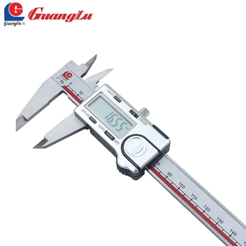 GUANGLU Absolute Digital Caliper 0-150/200/300mm Stainless Steel Electronic Measurement Instruments Vernier Caliper Measure Tool