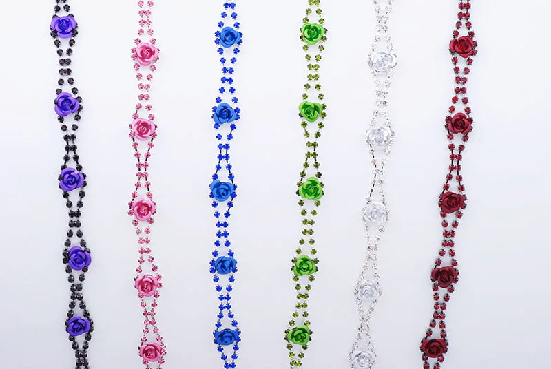 

Free Shipping 10 yards Crystal Rhinestone Trim, Rhinestone Applique, Wedding Applique,Rhinestone Chain KACU007