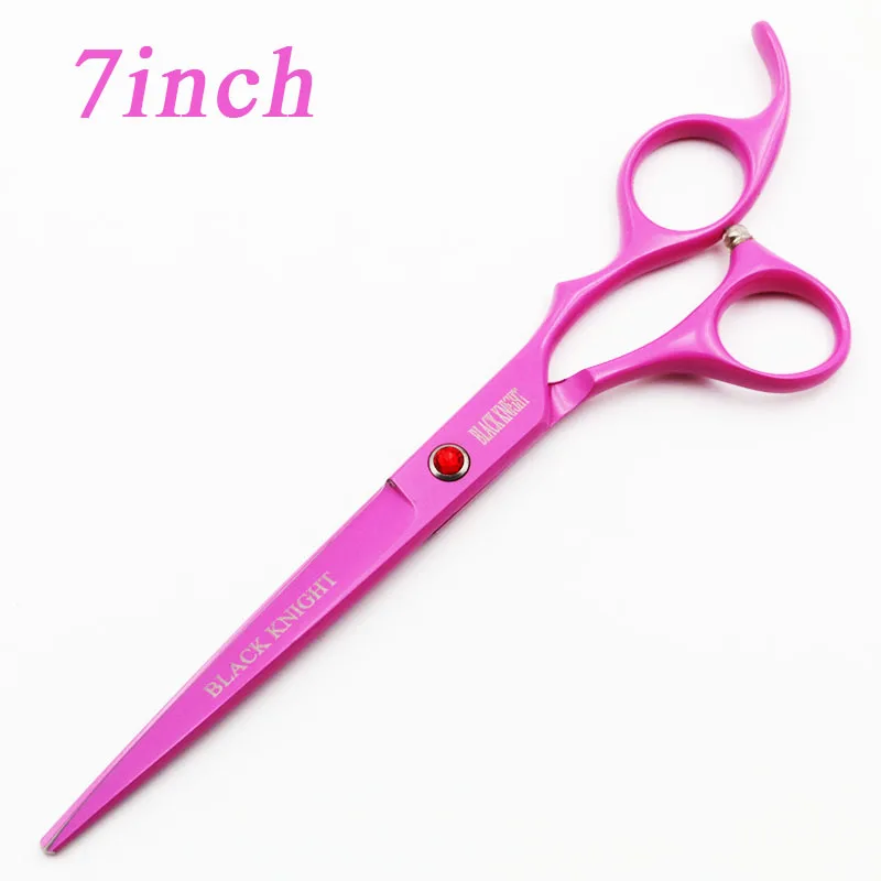 BLACK KNIGHT Professional Pet Grooming Scissors 7 Inch Hair Cutting Shears Beauty Pink Style