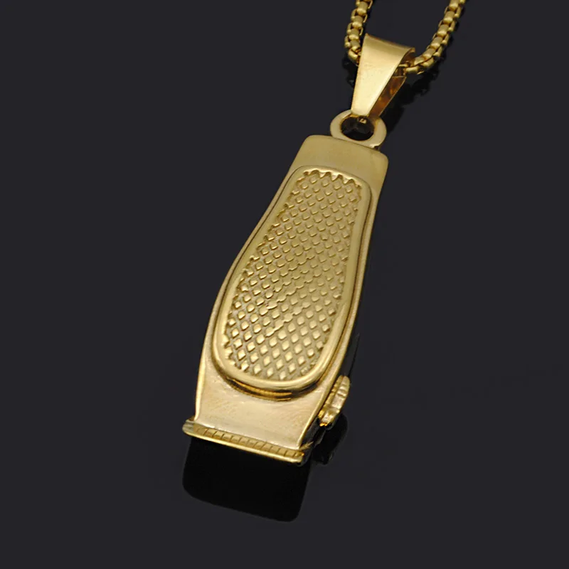 

Cool 2022 Gold Color Coffin Pendant Necklace Link Chain Stainless Steel Men Jewelry