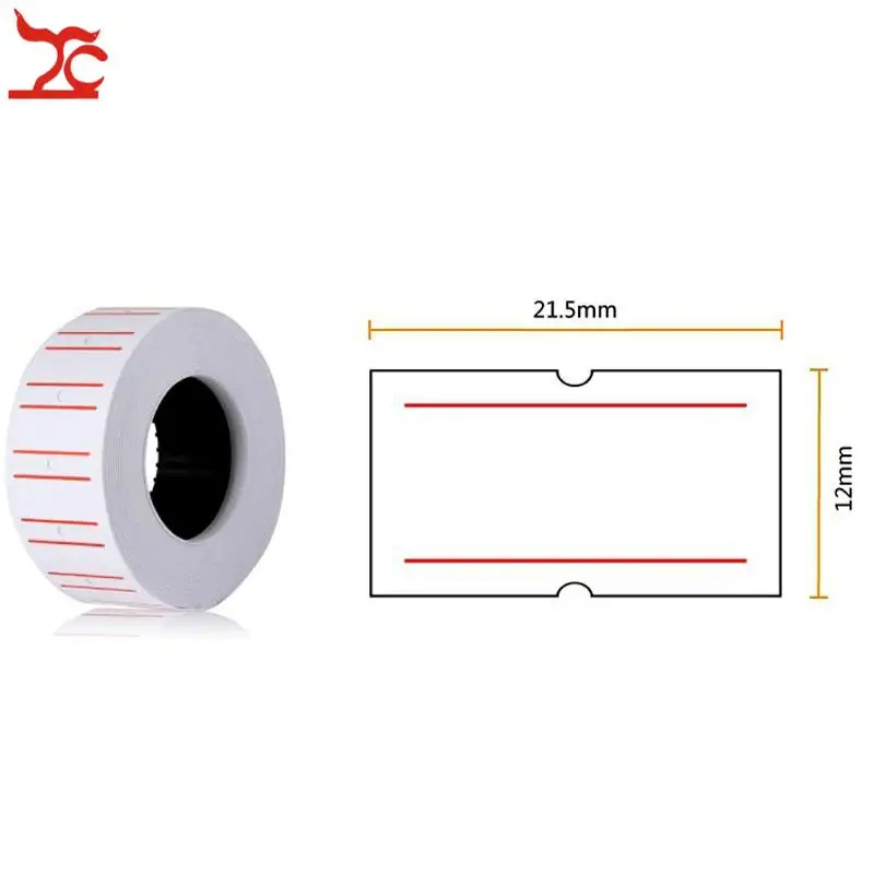 Vendita al dettaglio 1 rotolo 500 pezzi adesivo bianco cartellino del prezzo carta etichetta del prezzo etichetta adesiva per MX-5500 cartellino del prezzo pistola etichettatrice