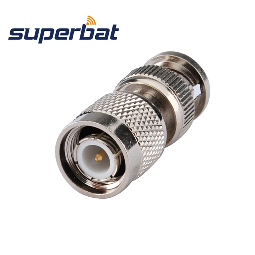 Superbat 5pcs 50 ohm BNC-TNC Adapter BNC Plug to TNC Male Straight RF Coaxial Connector