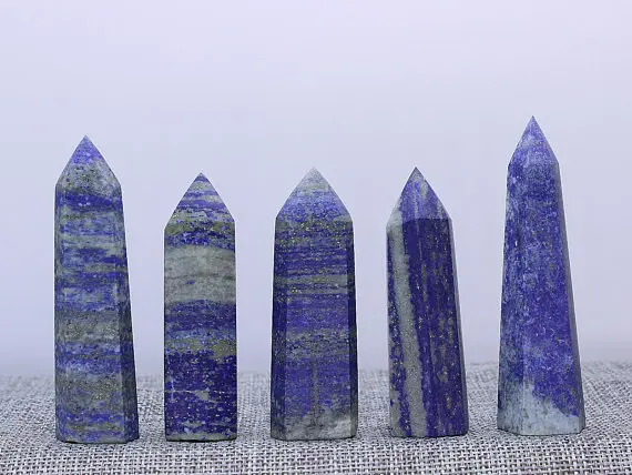 5pcs gorgeous 100% blue Natural lapis lazuli Crystal polished single point healing as Valentine gift for boyfriend