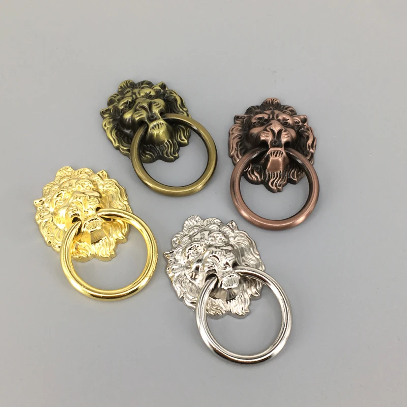 1x Antique Lion Head Drawer Pull Handle furniture kitchen cabinet knobs pull handle/Classical furniture wardrobe handle