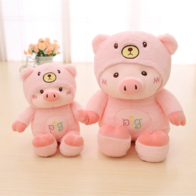 Kawaii Pig Stuffed Plush Doll Cosplay Cat&Bear&Dog Toy Baby Soft Animal Pig Pillow Children Girl Birthday Christmas Gift