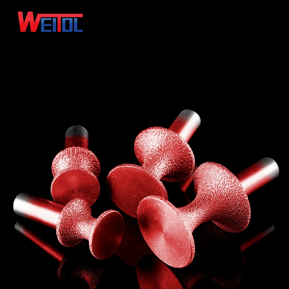 WeiTol 1pcs half round router bits classical ogee bit CNC milling cutter vacuum brazed profile bit stone knife