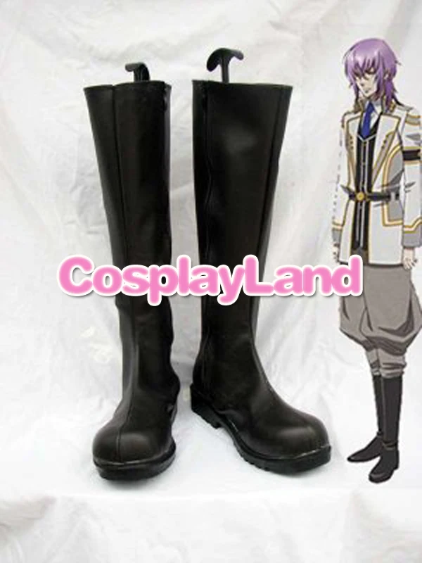 Customize Boots Kamigami no Asobi Tsukito Totsuka Black Cosplay Boots Custom Any Size Anime Party Boots