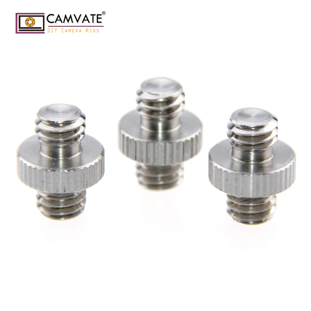 CAMVATE 3 Pieces Standard Double-ended Screw Adapter With 3/8