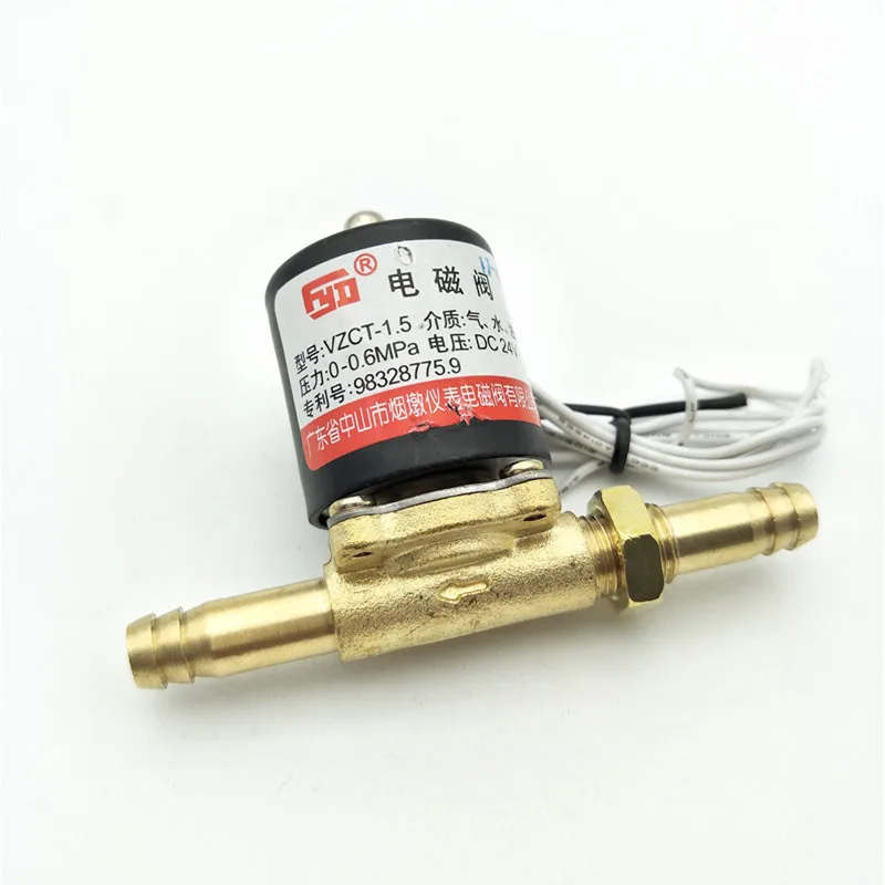 VZCT-1.5 Brass 2 Way Argon arc Welding Machines Solenoid Valve 0-0.6Mpa Air Water Oil Valve DC24V AC24V 36V 220V