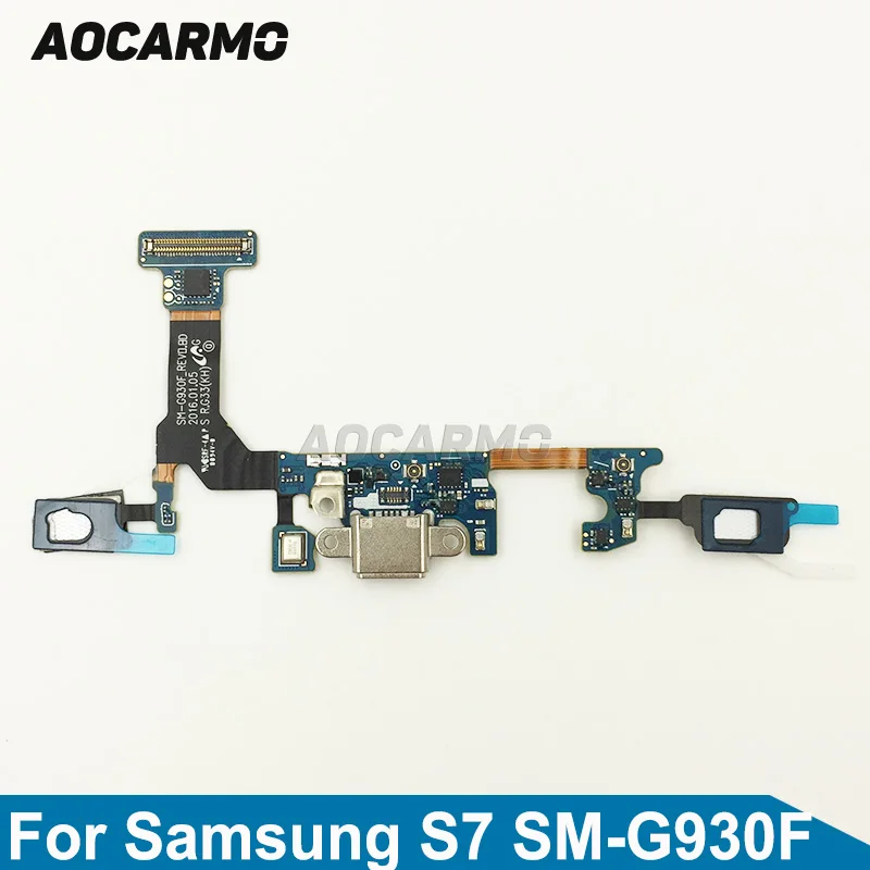 Aocarmo USB Charging Port + Mic Dock Connector Flex Cable For Samsung Galaxy S7 SM-G930F