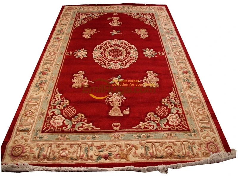 Savonnerie Needle-point Hand-woven Wool Rug Handmade Crochet Wool Rug Carpet Antique Hand Knotted woven floor Rectangular