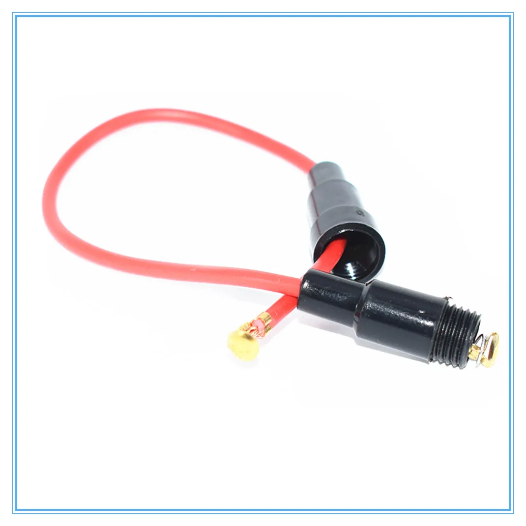 10pcs 5*20mm Glass fuse holder Screw Type 5X20mm with 22 AWG Wire Cable 250V Glass fuse tube fuse casing