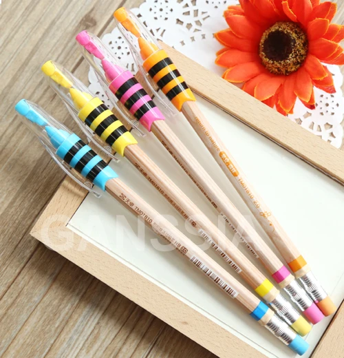 1PC Creative Nature Plastic 2.0mm Lead Mechanical Pencil with Sharpener School Stationery Pencils Gift (ss-1200)