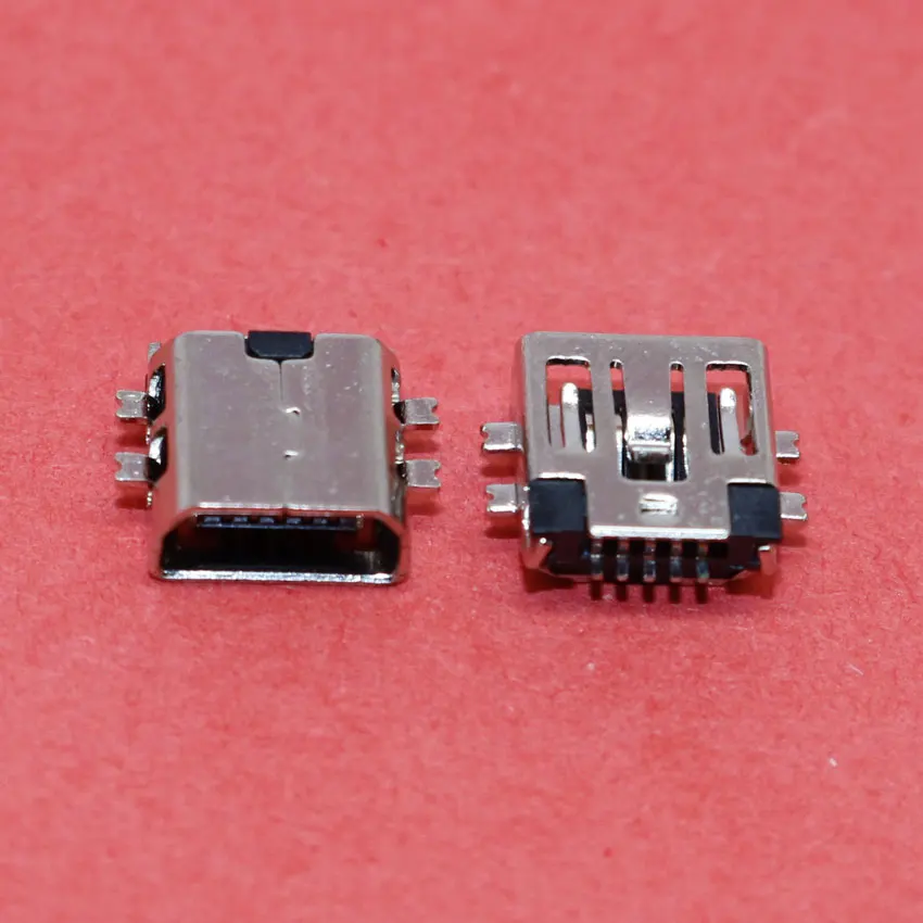 ChengHaoRan 1 Piece Mini USB Jack Connector Socket Type B Female Port ,5Pin 180 Degree SMD SMT PCB,MI-012