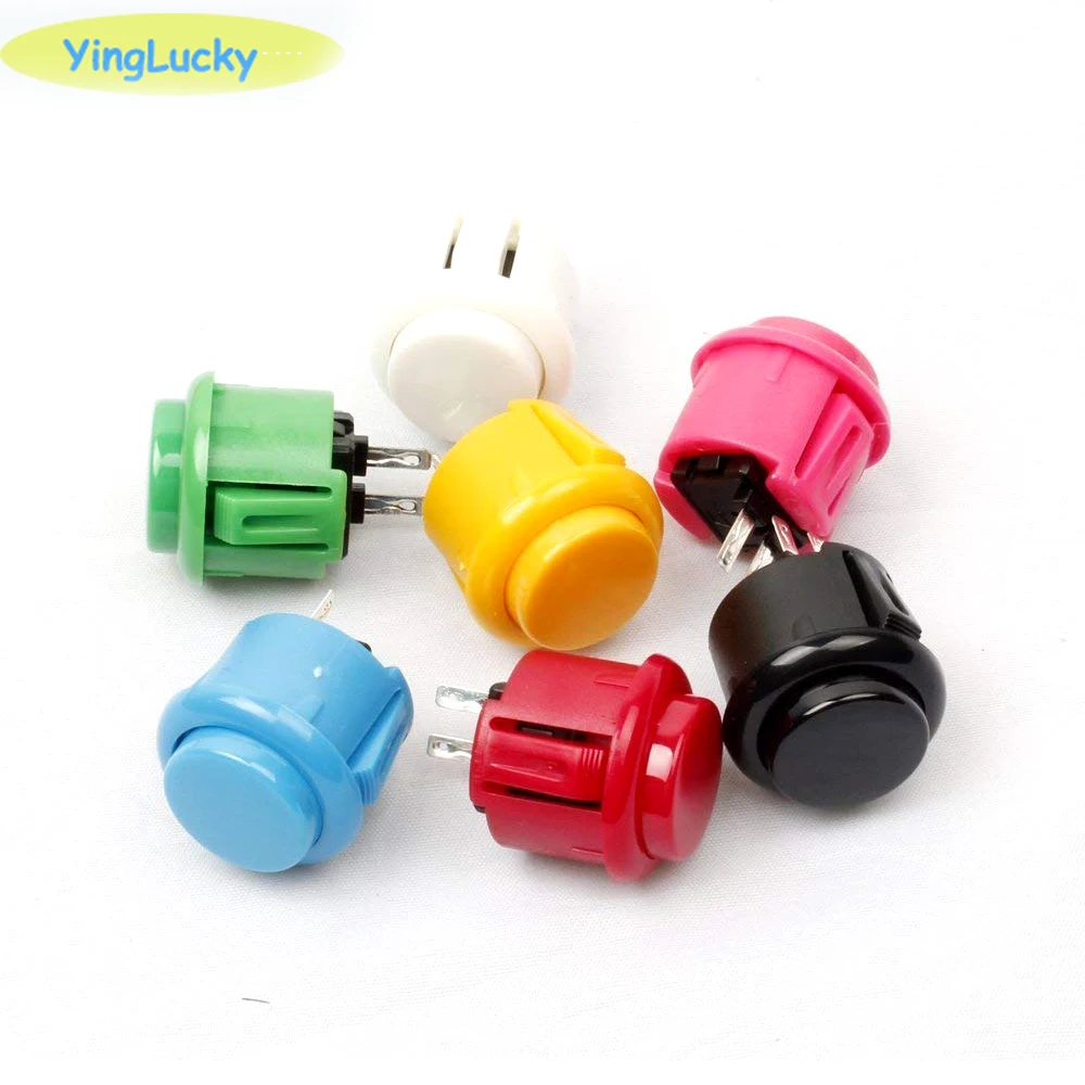 아케이드 버튼 100 개/가방 30mm 24mm sanwa 버튼 아케이드 게임 콘솔 용 2.8mm 버튼