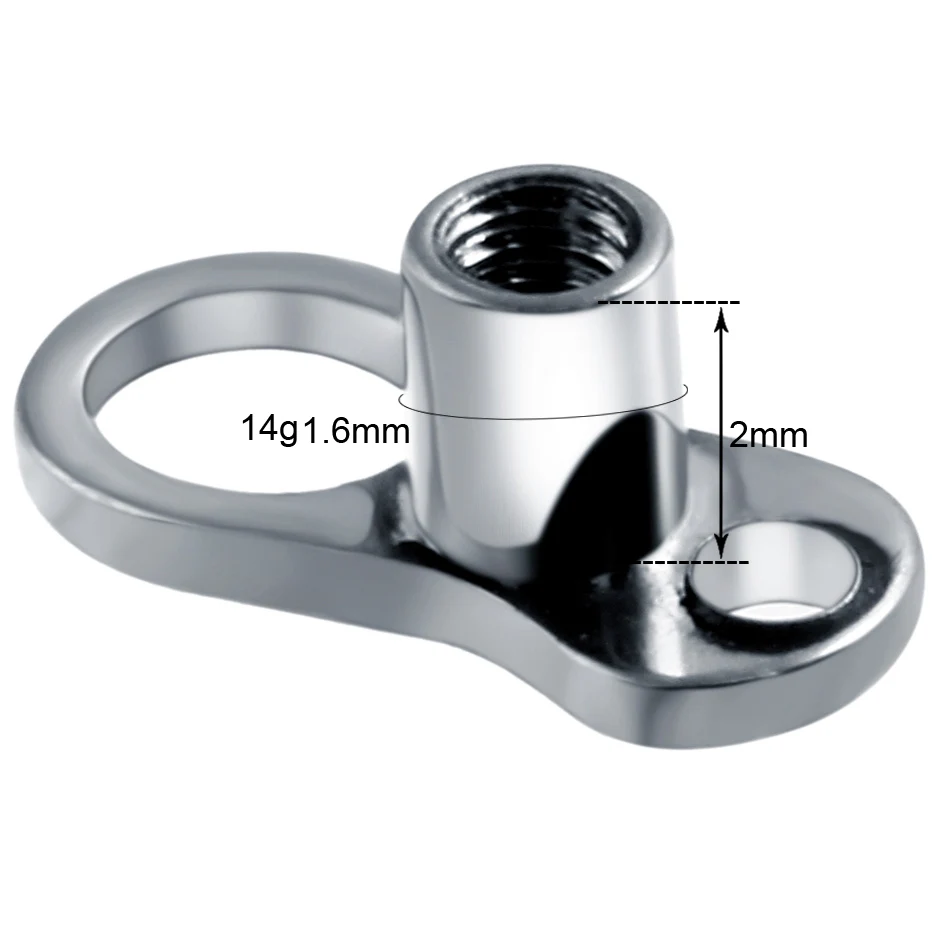 1PC G23 Titanium Dermal Anchor Skin Diver Base Surface Barbell Piercings Micro Dermal Anchor Tops Mamilo Pircings Body Jewelry