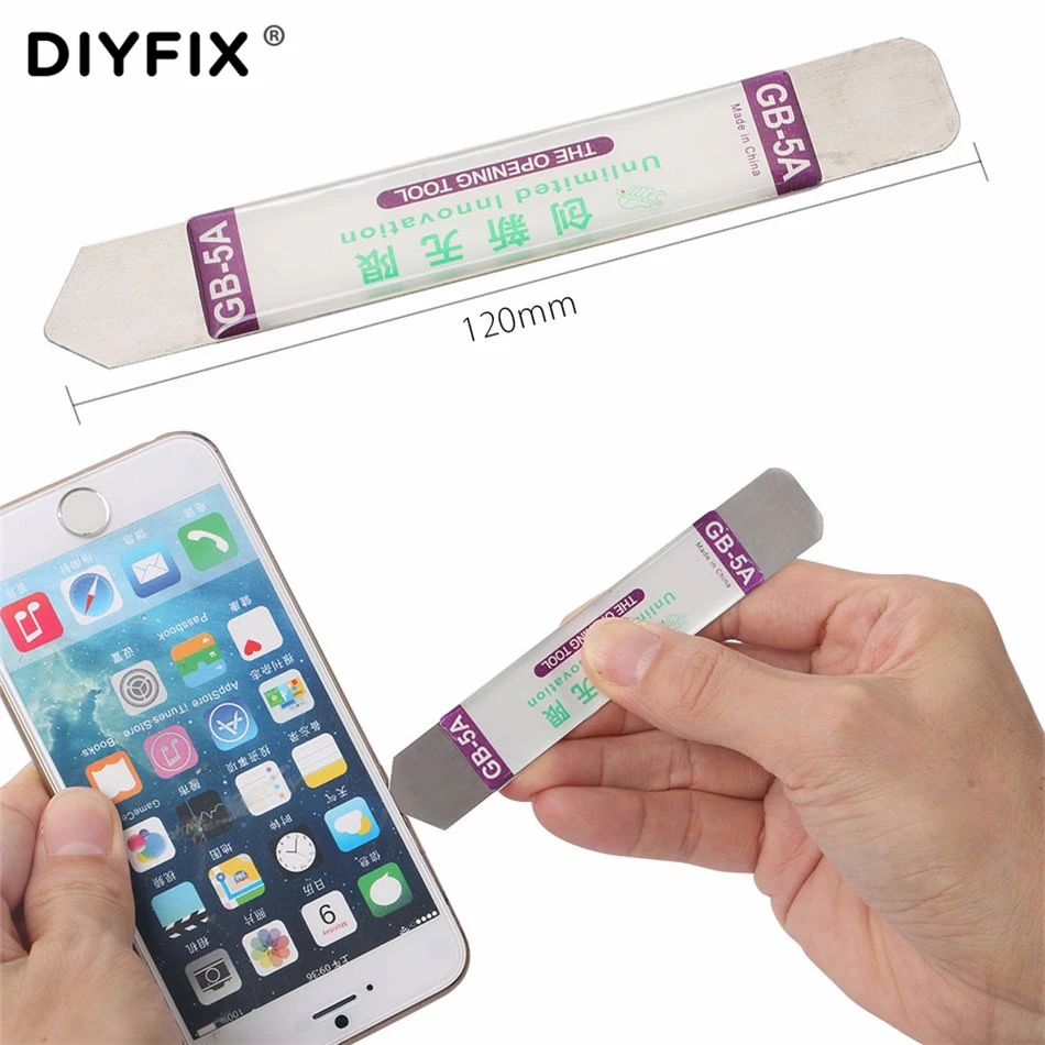 DIYFIX 2 قطعة لينة رقيقة الفولاذ المقاوم للصدأ شفرة حدق Spudger الهاتف اللوحي شاشة بطارية افتتاح أدوات ل فون باد سامسونج فتاحة