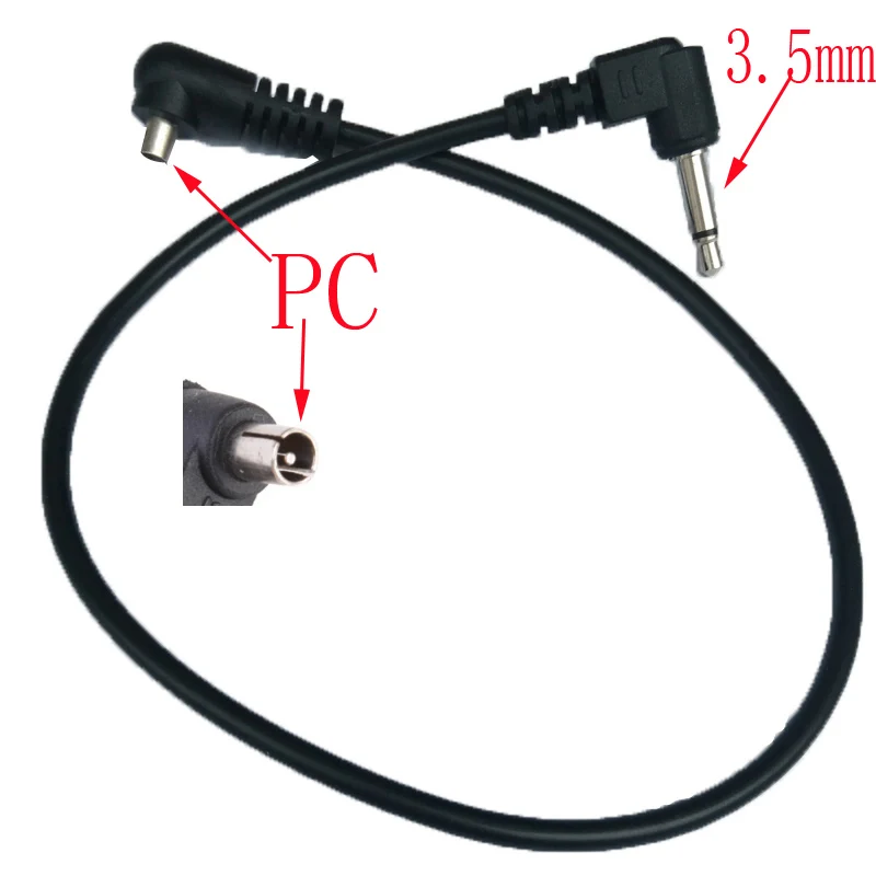 1-10pcs PC-2.5mm PC-3.5mm PC-PC Cord Plug PC Sync Cables Jack for Male Flash Trigger Camera 30cm