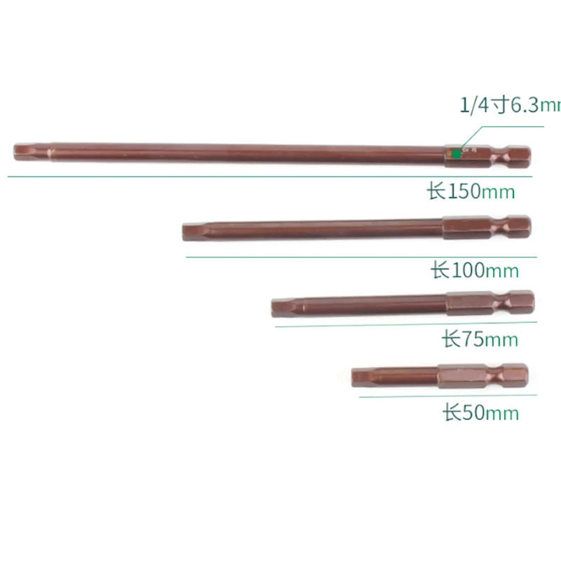 4 Pcs Set 1/4 Pollici Hex Shank Magnetic Testa Esagonale Cacciavite Bits Elettrico Driver Bit Utensili A Mano Cacciavite Punta del trapano S2