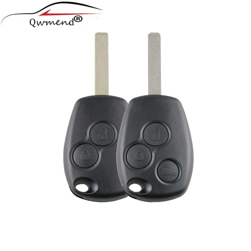 2/3Buttons Key Case For Renault Modus Clio 3 Twingo DACIA Logan Sandero Uncut Blade Fob Remote Shell Replacement VA2 Blade