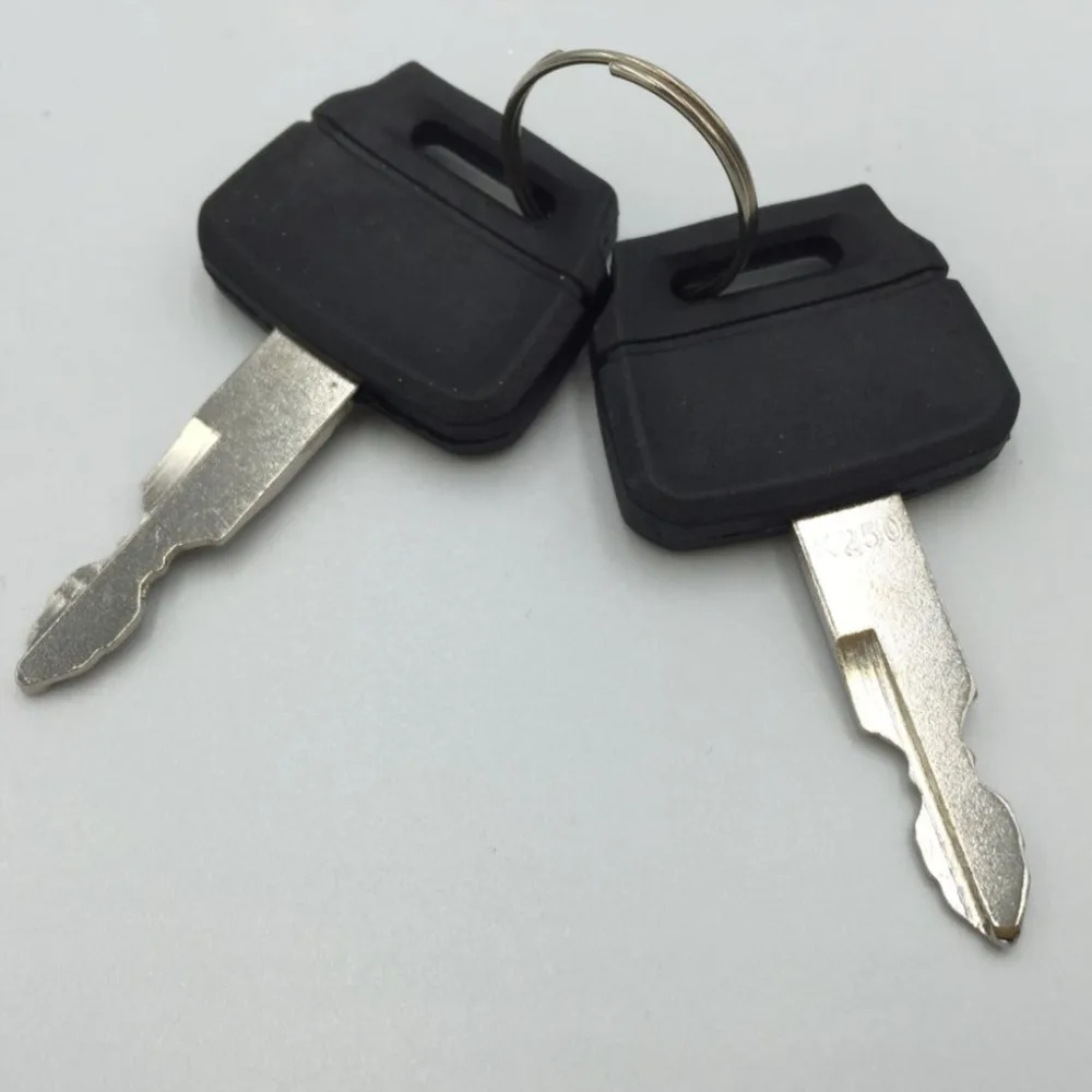 2 Pcs Keys Fit Kobelco Case Excavator Kawasaki Wheel Loaders Keys