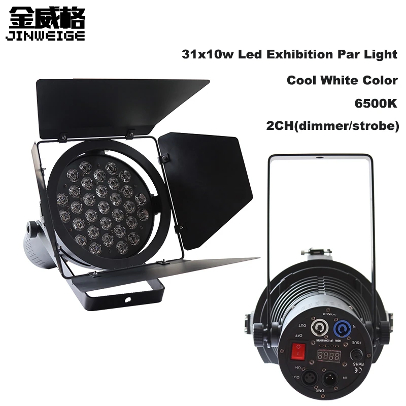 

Free Shipping 6500K Cool White Exhibition Truss Led Par Light 31x10W Original Cree Led Lamp 25 Degree Lens Stage Truss Projector