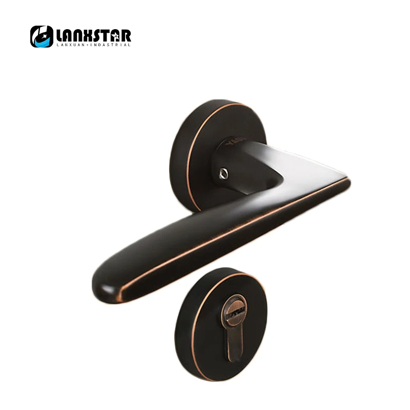 

Luxury American Style Simple Split lock Indoor Bedroom Door Locks Handle Lockset Durable Locker