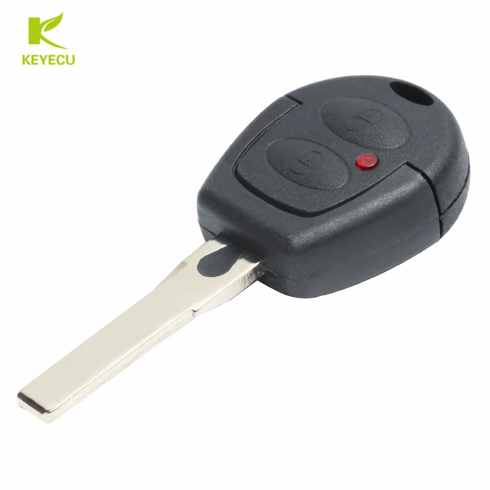 KEYECU Replacement Shell For VW Sharan Golf Passat etc.. 2 Button Remote Key Fob Case + Blank Blade