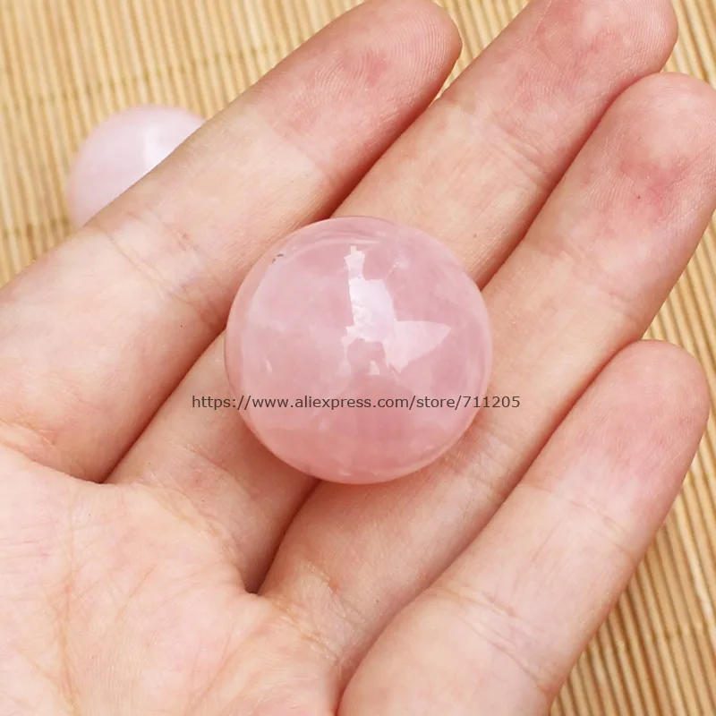 1Pcs ,Natural Rose quartz Smooth Ball beads ,25mm, For DIY Jewelry Making, pendant,necklace