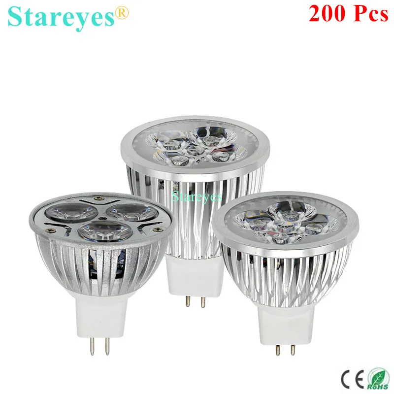 

Free shipping 200 Pcs Dimmable MR16 AC&DC12V 3W 4W 5W High power LED Spot light Downlight Bulb spotlight lamp light LED lighting