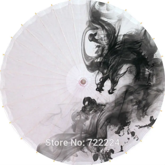 Free shipping Dia 84cm ink painting flying dragon Religious totem handmade waterproof parasol props gift oiled paper umbrella