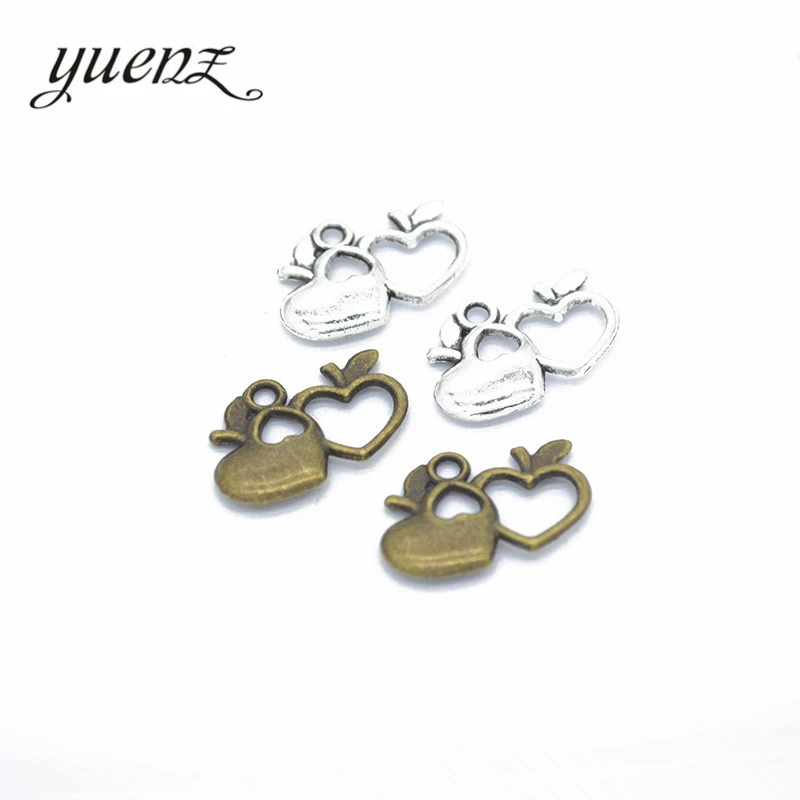 YuenZ 25 pcs 2 colors Antique silver color apple Charms Zinc Alloy necklace,earring bracelet jewelry DIY handmade 19*13mm K09