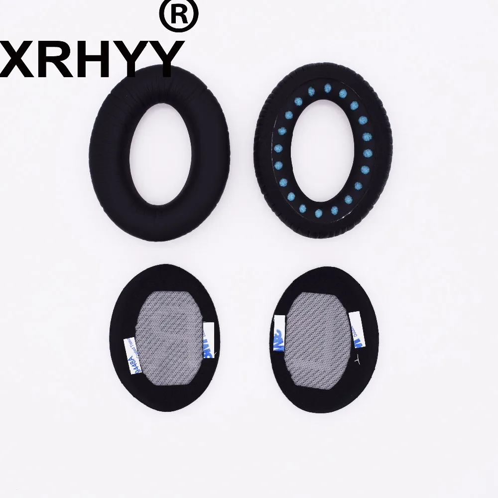 XRHYY Black Replacement Ear Pad Earpads Cushion Cover For Bose Quiet Comfort 35 (QC35) headphoneswith 'L and R' lettering