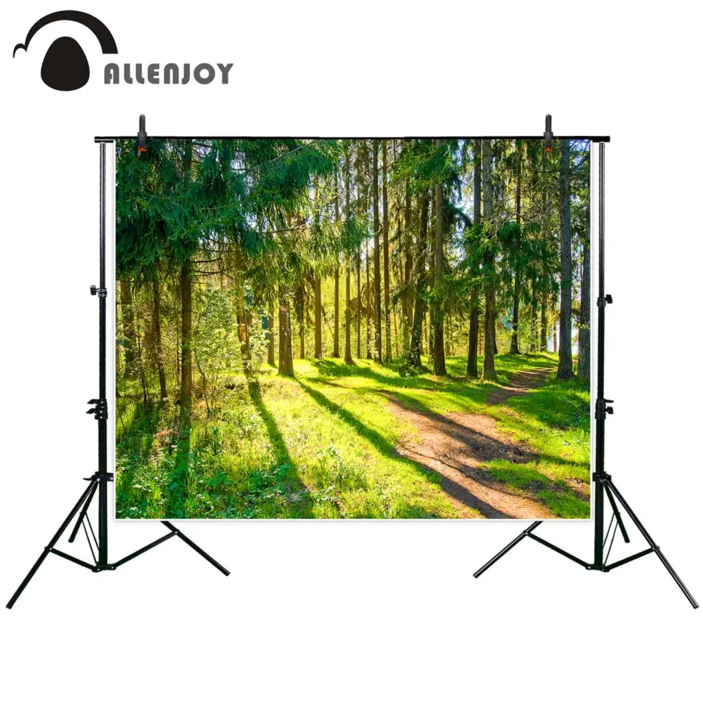 Allenjoy-Fondo de fotografía para niños, pinturas de acuarela, paisaje, arte Digital, primavera soleada, fotos naturales, cámara fotográfica