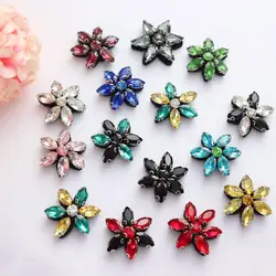 Small Colorful Floral Flower Rhinestones beads patches applique sew on beading applique clothes shoes bags decoration patch DIY