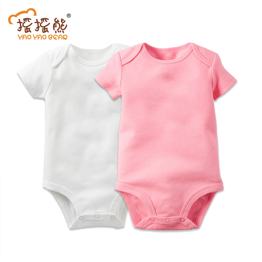 

Baby Bodysuits White Bodysuits & Baby Bodysuits 2pcs/lot Cotton Newborn Wholesale Short Sleeve Baby Boys Clothing Set Pink