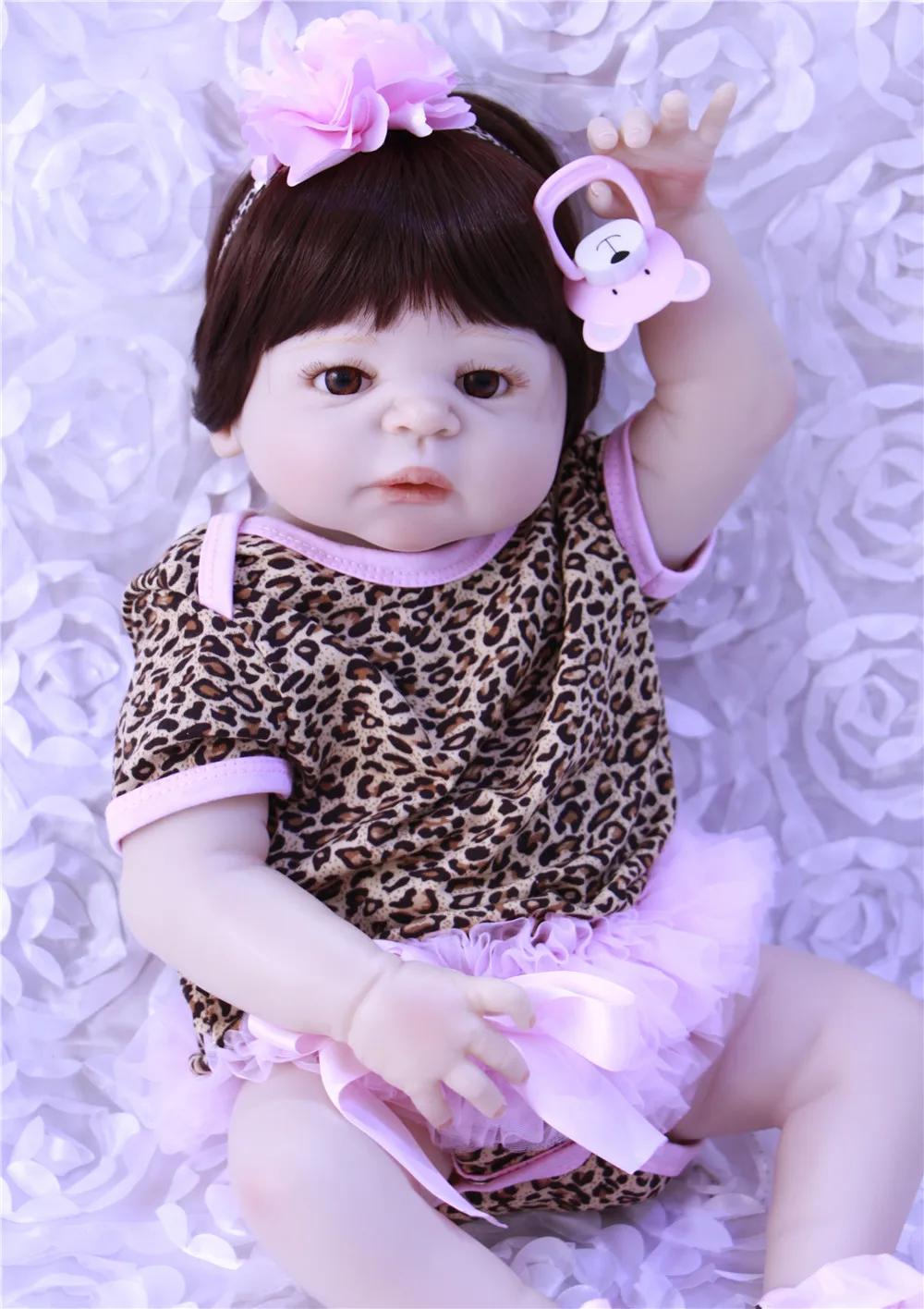 

Full silicone dolls reborn 22" reborn baby girl princess dolls toys for kids bebe alive reborn com corpo de silicone menina