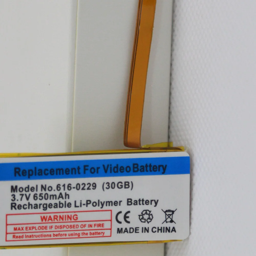 650mAh Ersatz Batterie für ipod classic gen 6th 7th 80GB 120GB Dünne 160GB für ipod 5/5,5 gen 30 gb 616-0229 batterie + werkzeuge