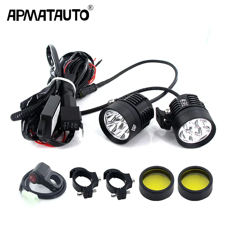 

Plug&Play Headlight LED Motorcycle Motorbike 12000LM Moto Spotlight Waterproof Fog Spot Motos Bulb Super bright+Flash controller